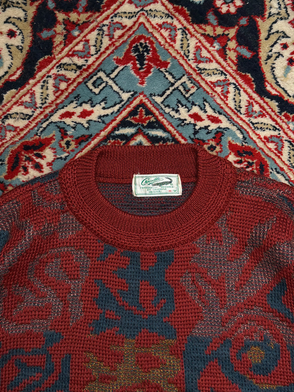 CROCODILE VINTAGE RELAXED FIT KNITTED SWEATER