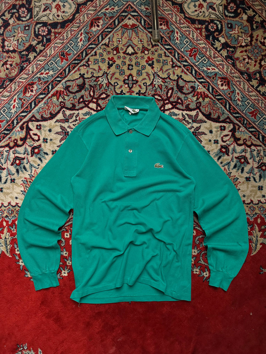 Lacoste Vintage full sleeve Sage green polo