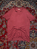Aron Imani Open-Collar Knitted Polo TEE - L