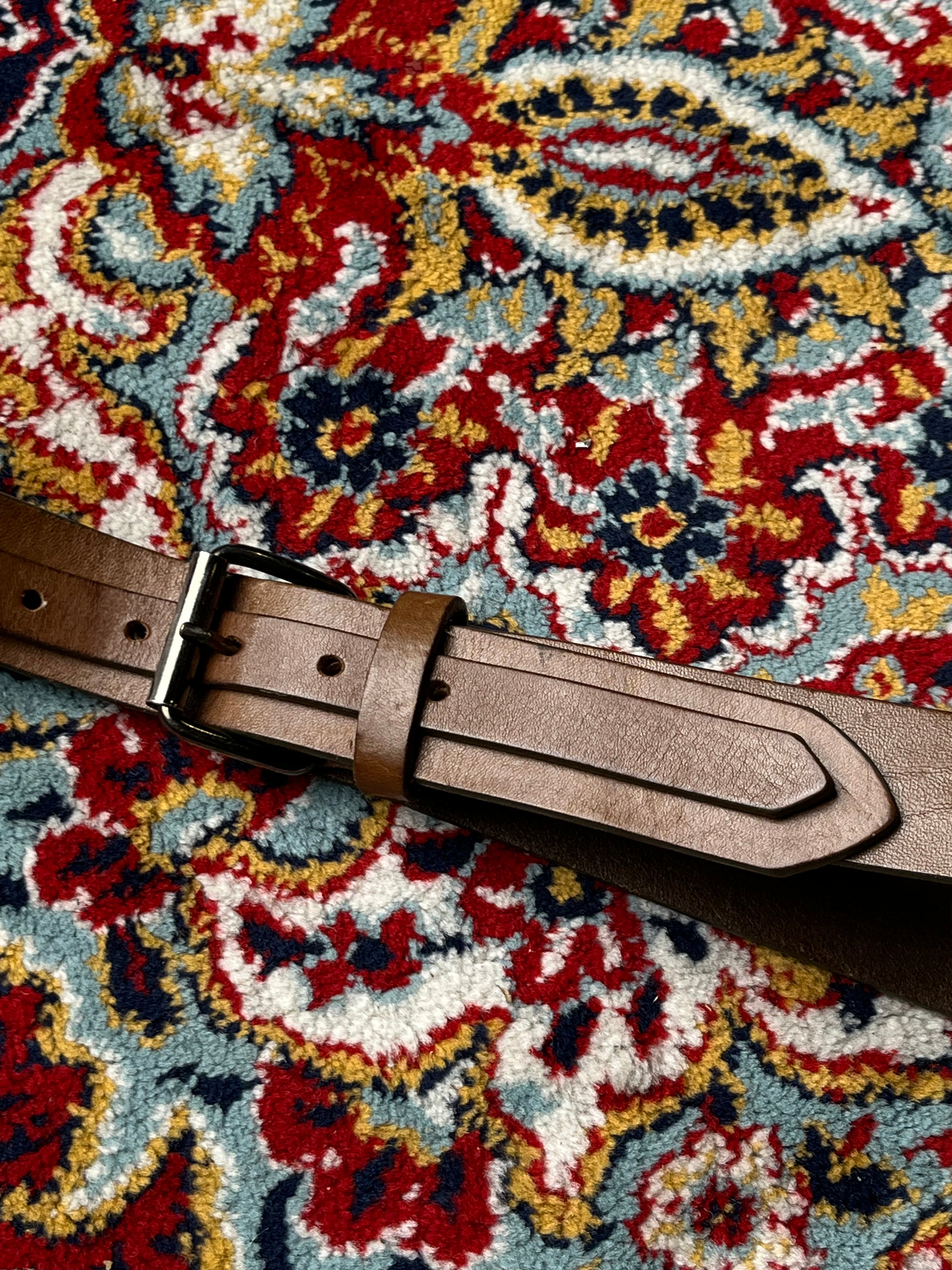Marc O'Polo Brown Leather Dual Layer Wrap Belt O-Ring Studded