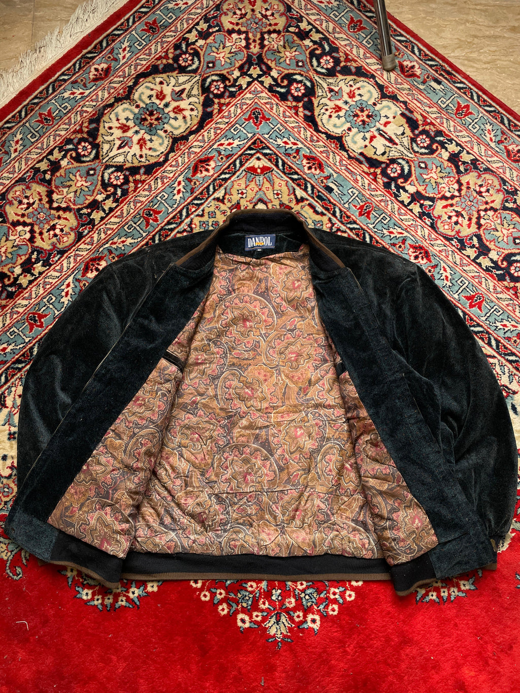 Danpol VINTAGE RELAXED CROPPED SUEDE BOMBER JACKET