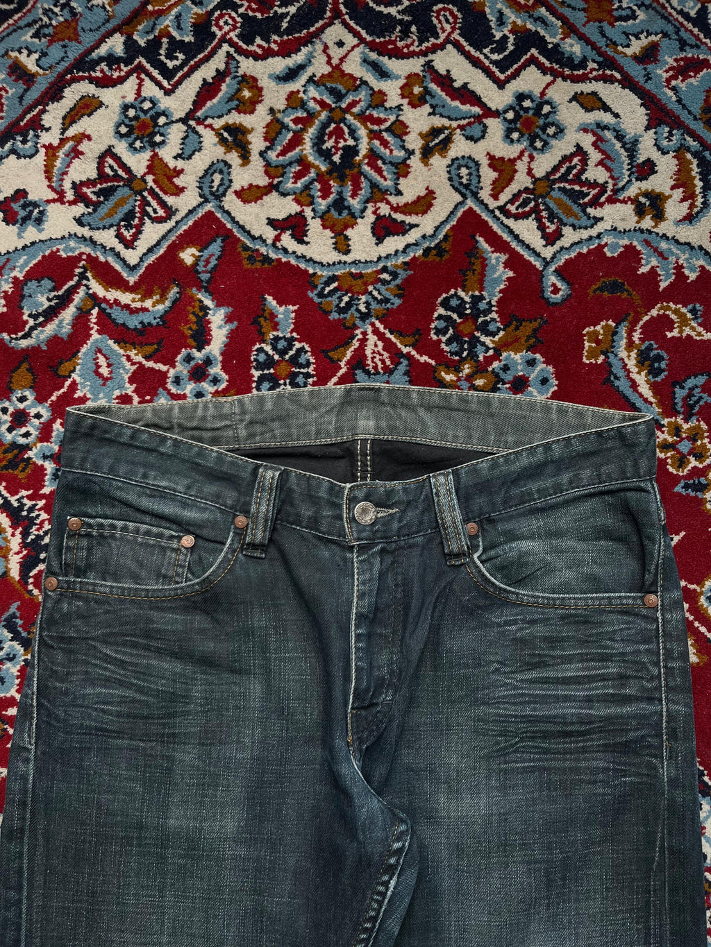 Vintage Mustang Dark WashED Bootcut Jeans - 32