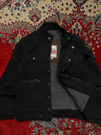 DOHC Black Wool Biker Jacket