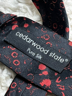 CEDARWOOD PRINTED PURE SILK TIE