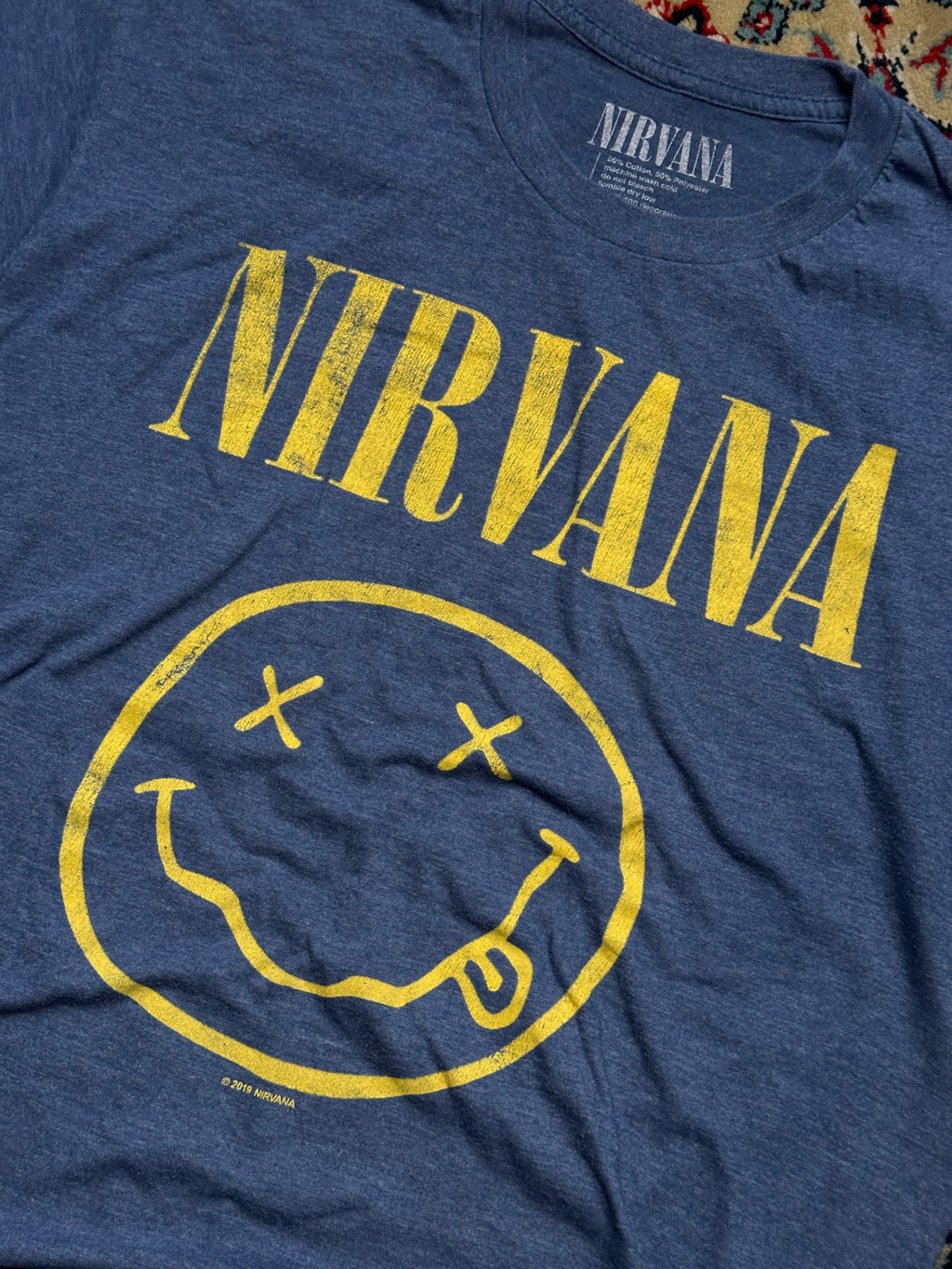 NIRVANA VINTAGE Smiley Relaxed Fit Tee