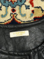 TOP ISSUE Leather Crew Neck Jacket