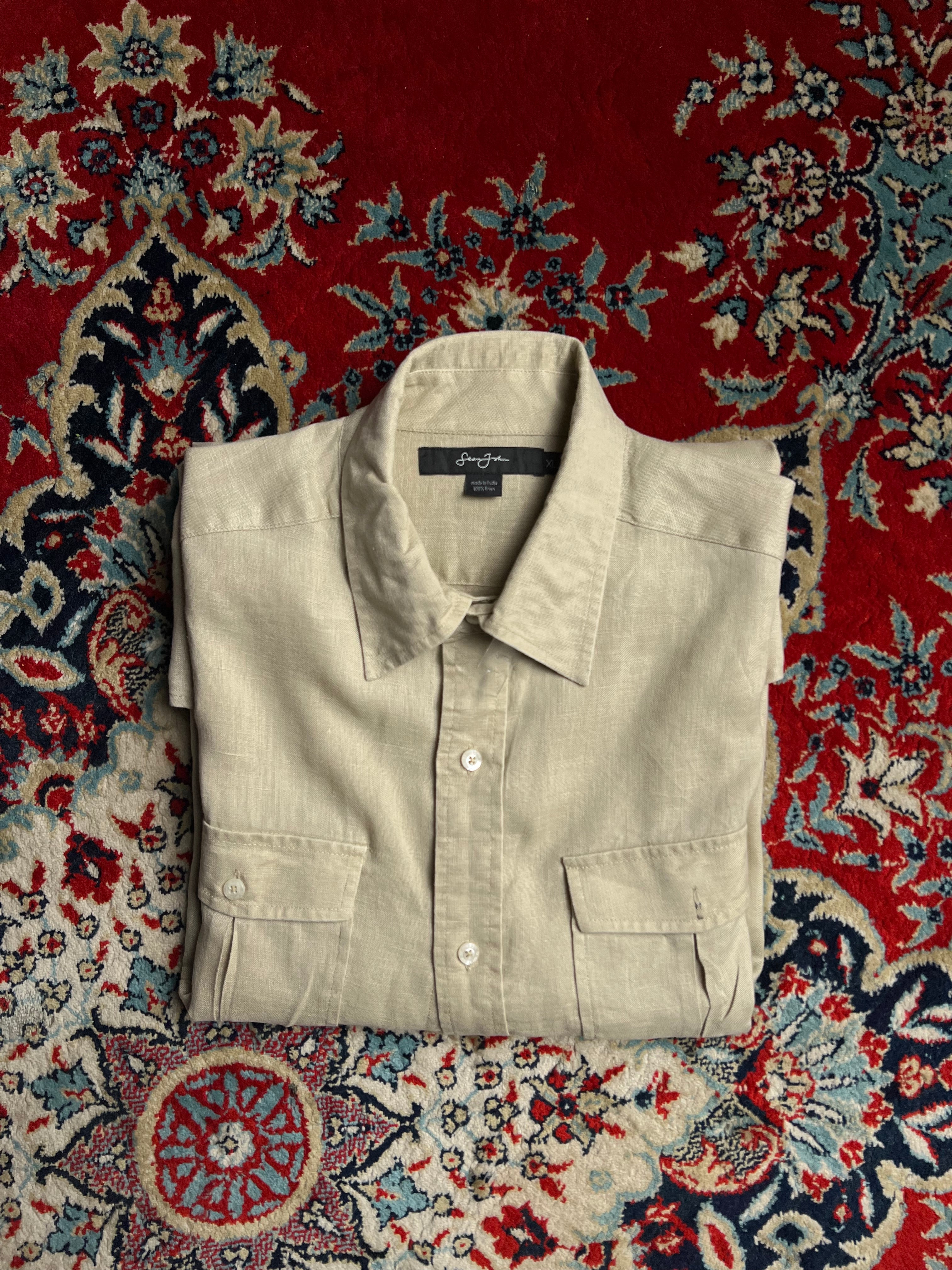 SEAN JOHN LINEN BUTTON DOWN SHIRT