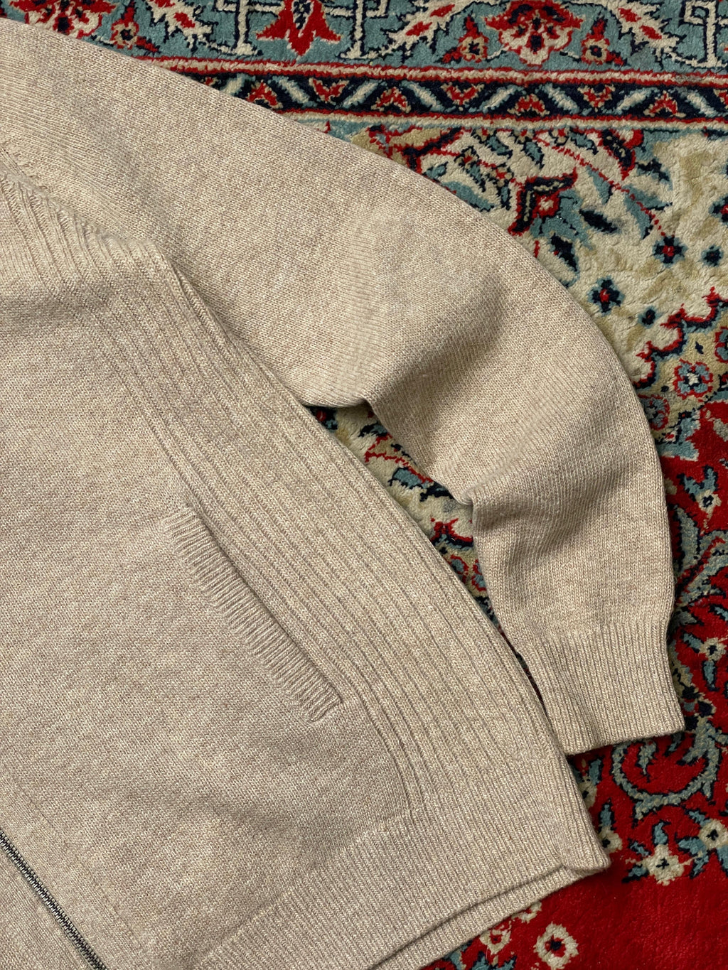 Olzen KNITTED DUAL ZIPPER CARDIGAN