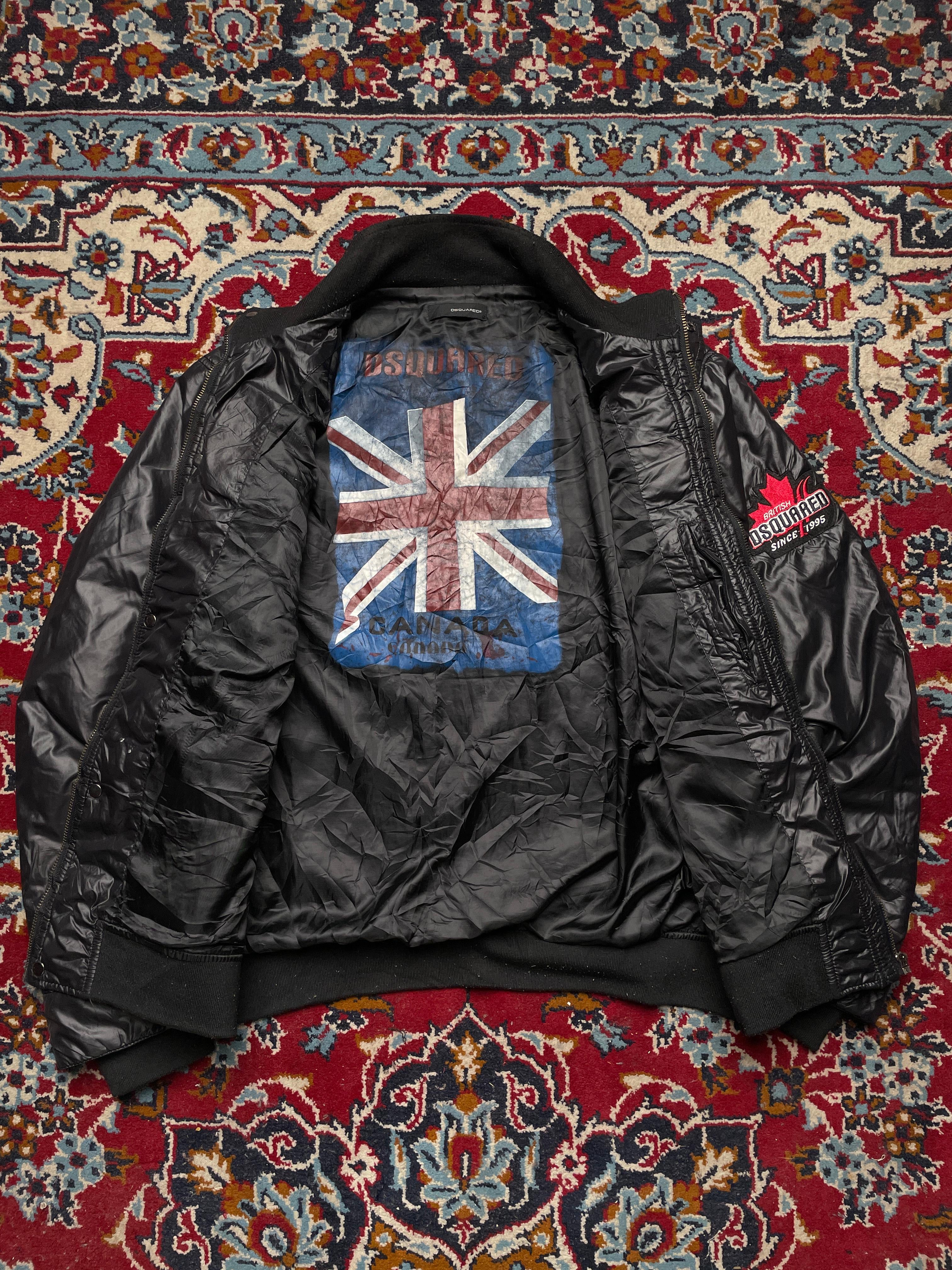 Dsquared2 Vintage Black Nylon Multi-Pocket Utility Bomber Jacket