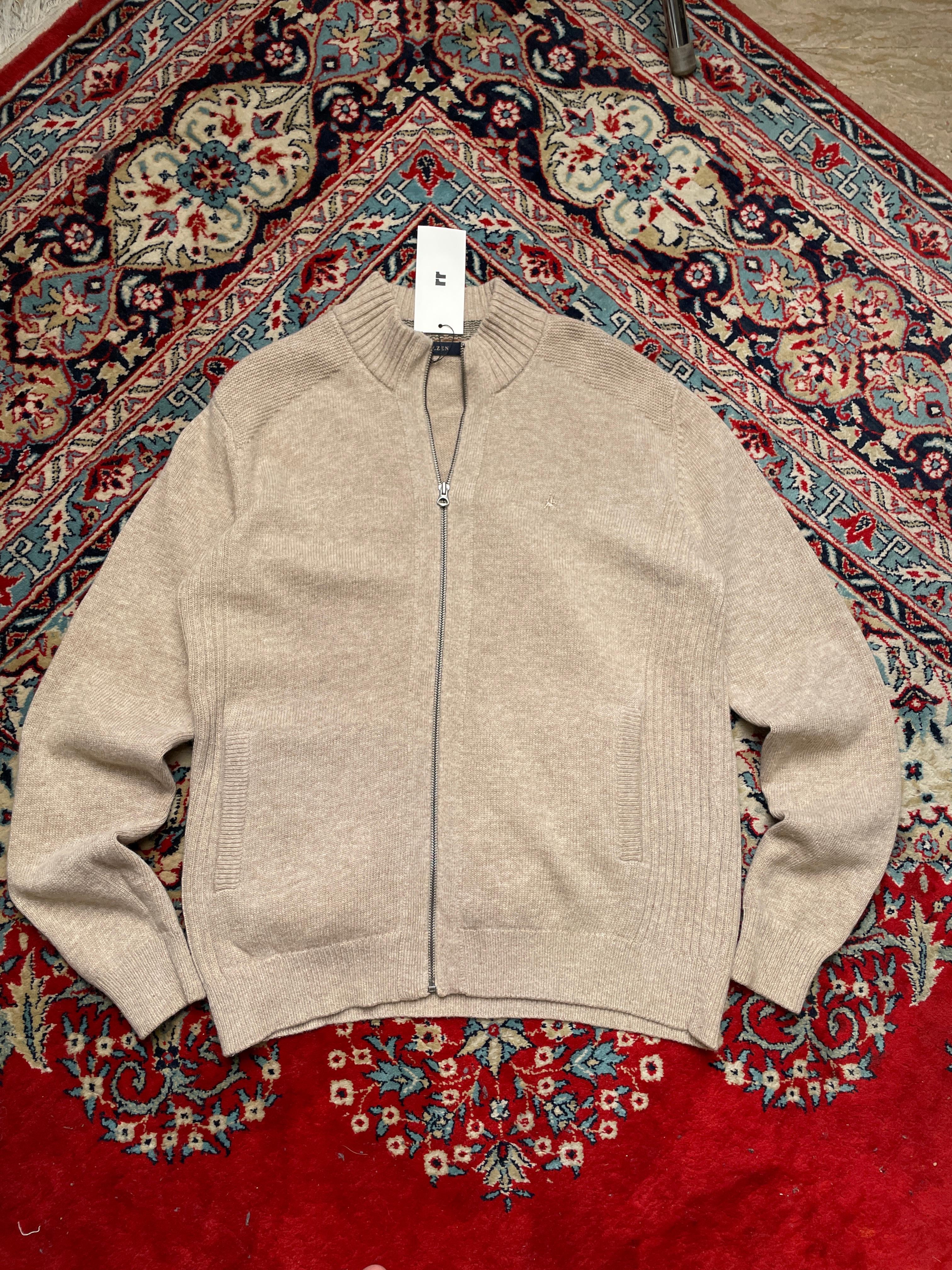 Olzen KNITTED DUAL ZIPPER CARDIGAN