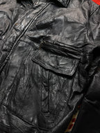 TLW Vintage Patchwork Leather Bomber Jacket