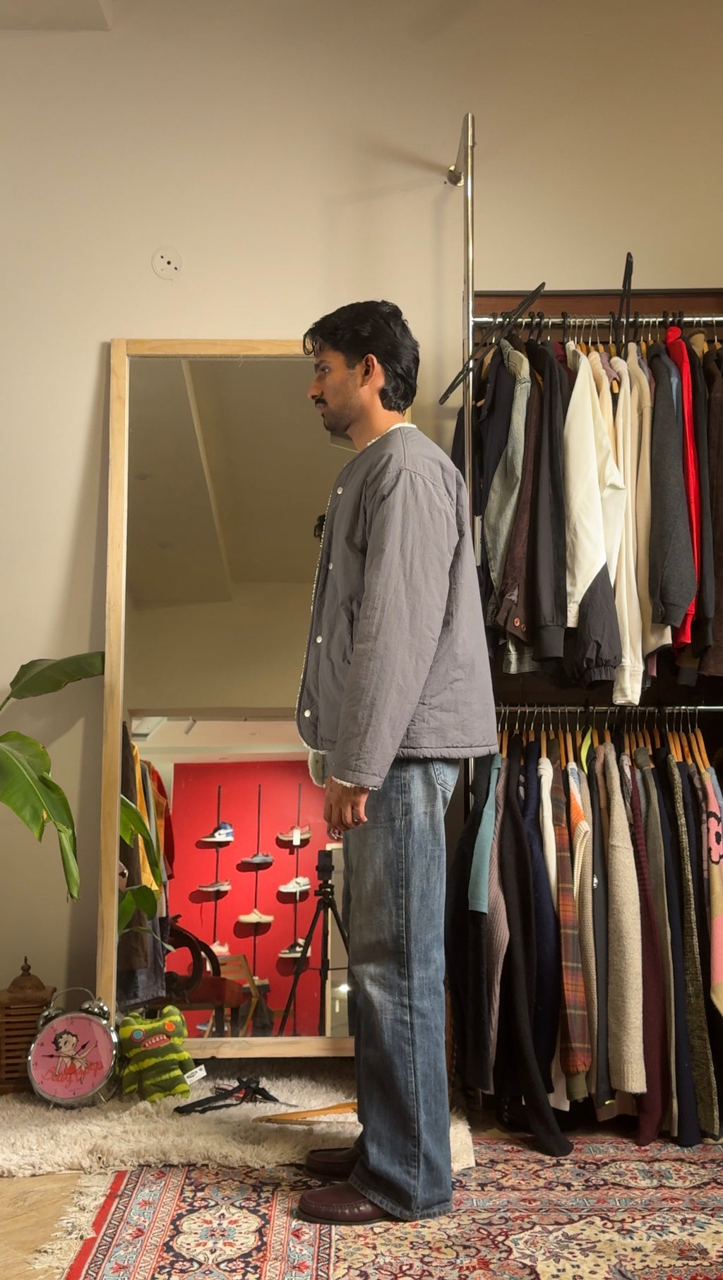 BRONTE Fur Lining Crewneck Jacket