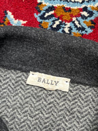Vintage Bally Herringbone Knit Polo Sweater - S