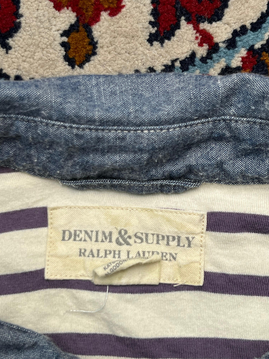 Denim & Supply Ralph Lauren Blue Chambray Workwear Button Down Shirt - XL
