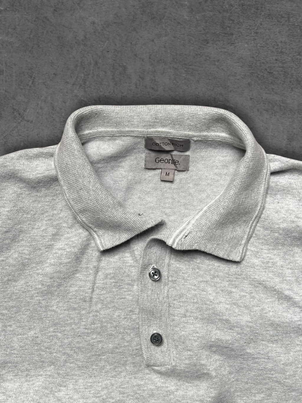 GEORGE KNITTED GREY POLO