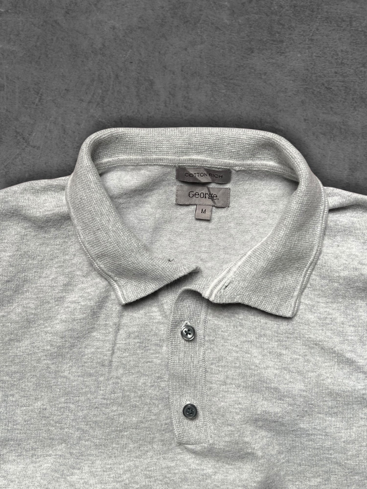 GEORGE KNITTED GREY POLO
