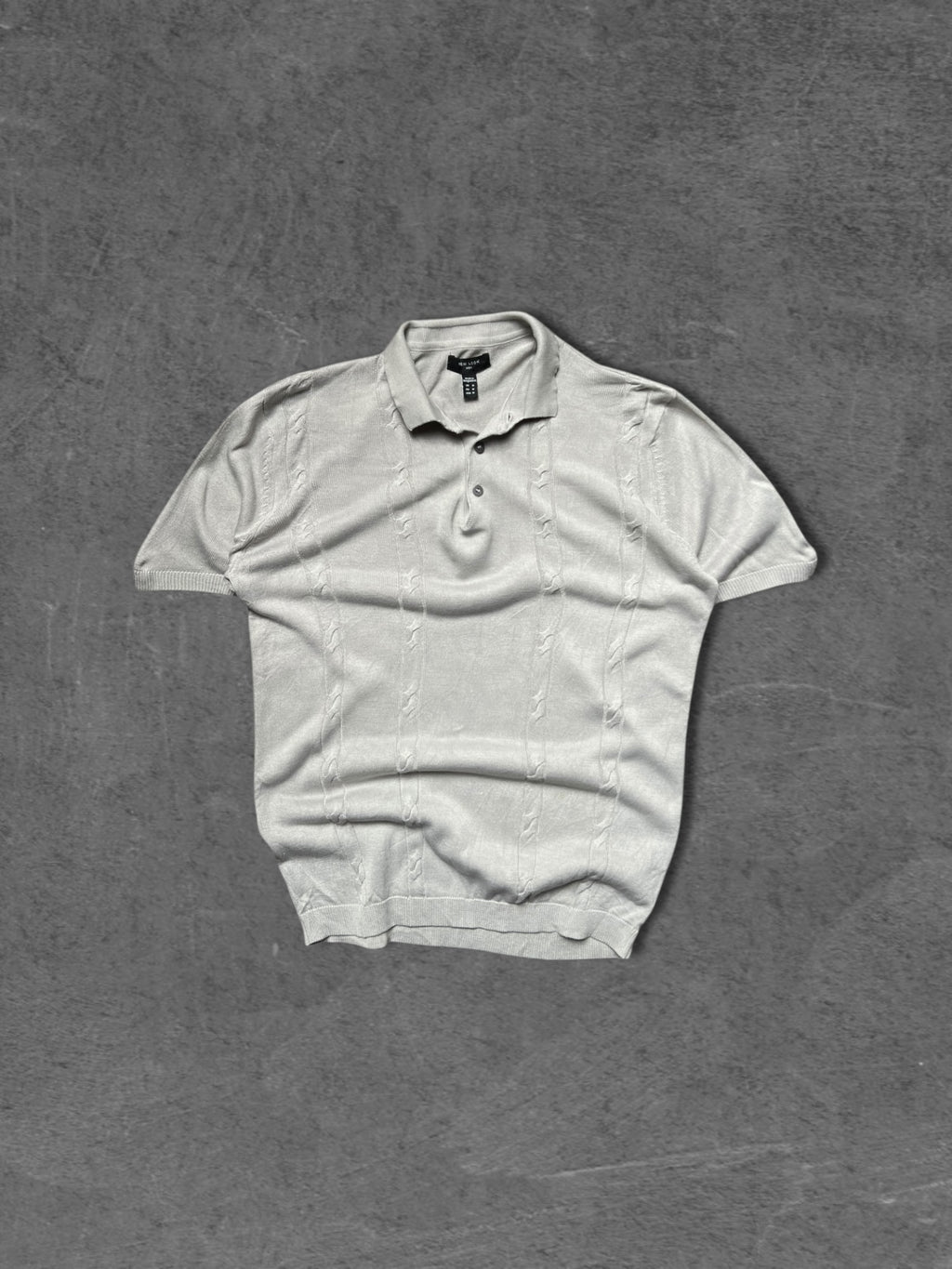 NEW LOOK GREY KNITTED POLO