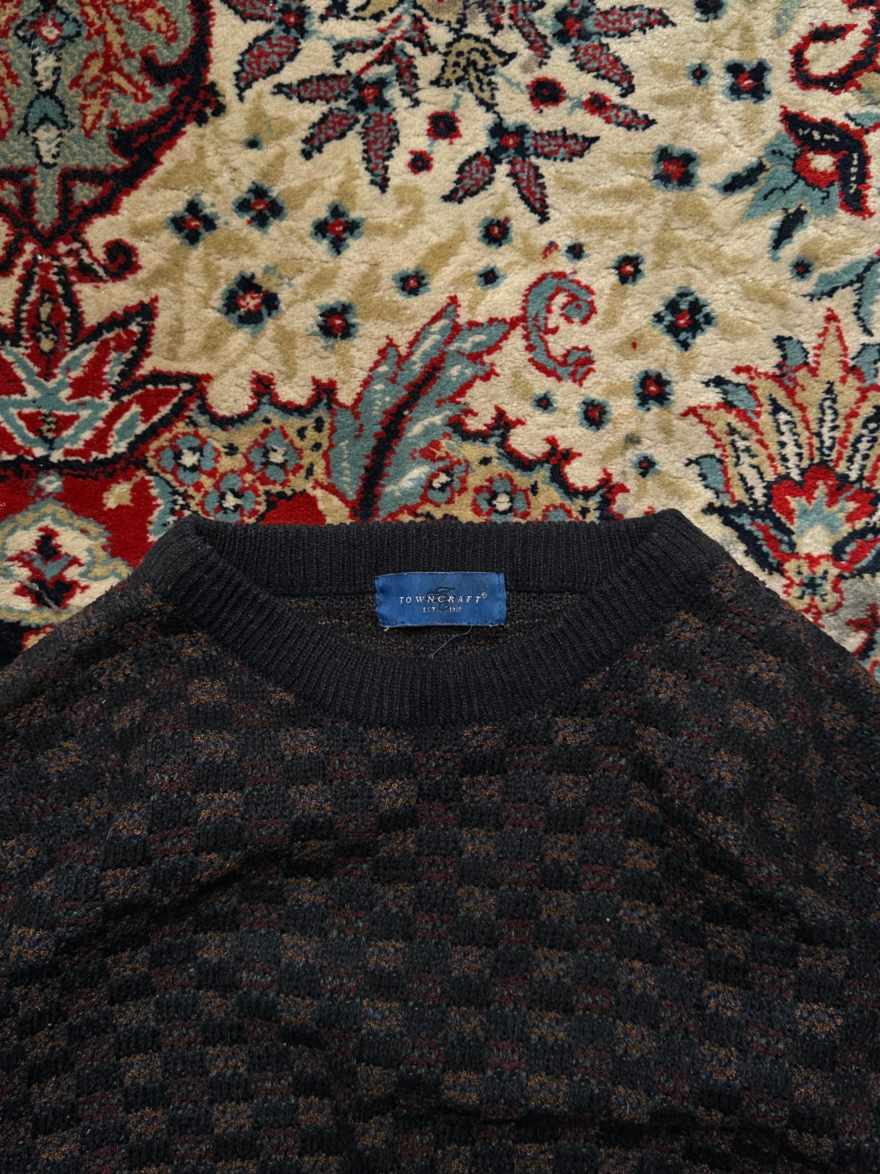 TOWNCRAFT VINTAGE TEXTURED WOOL SWEATER