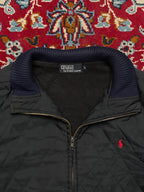 Polo Ralph Lauren Vintage Black Quilted Bomber Jacket - L