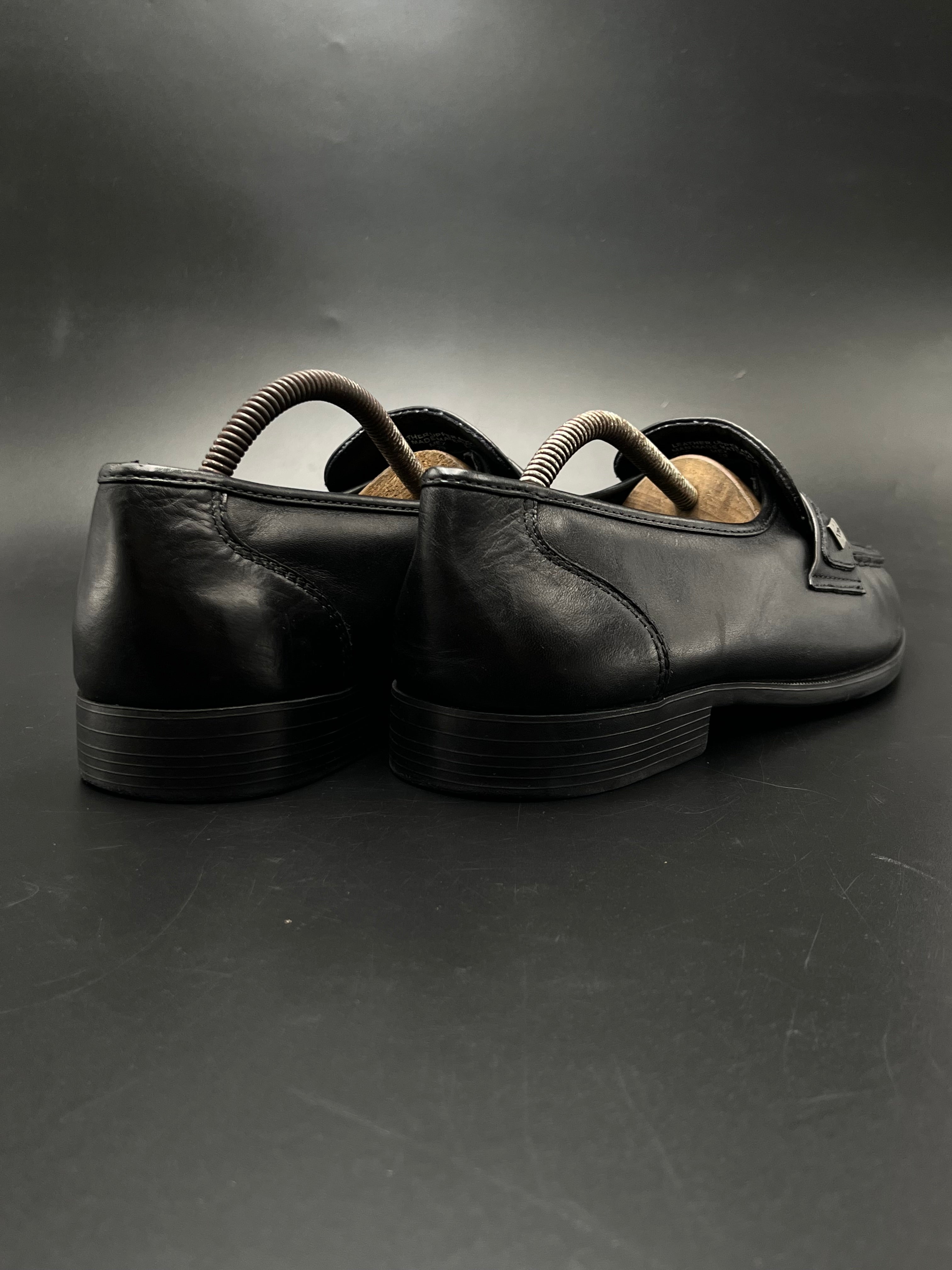 Thom McAn Black Leather Penny Loafers