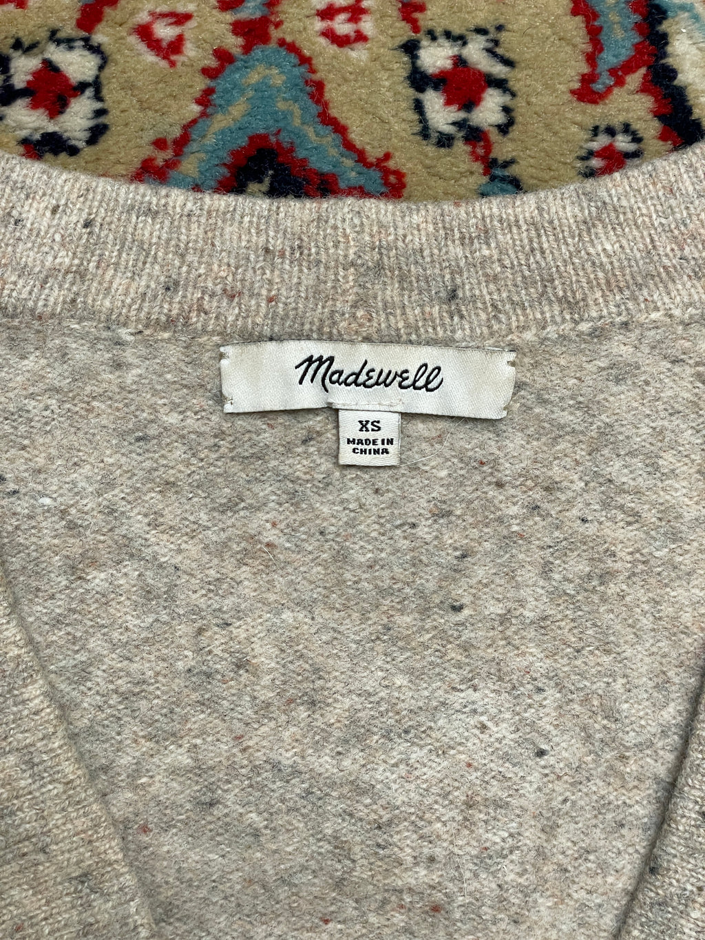 Madewell Wool Beige Cardigan