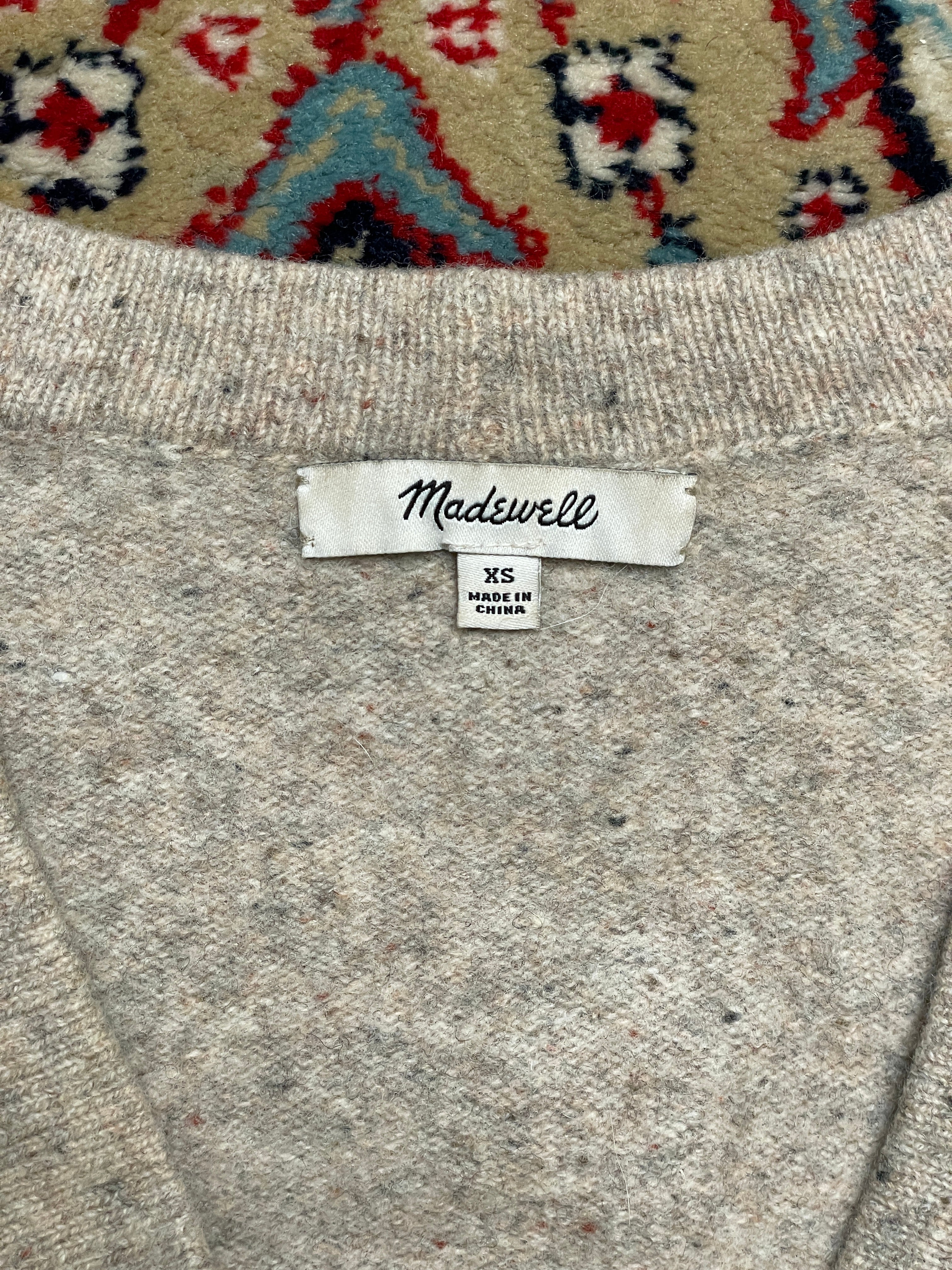 Madewell Wool Beige Cardigan
