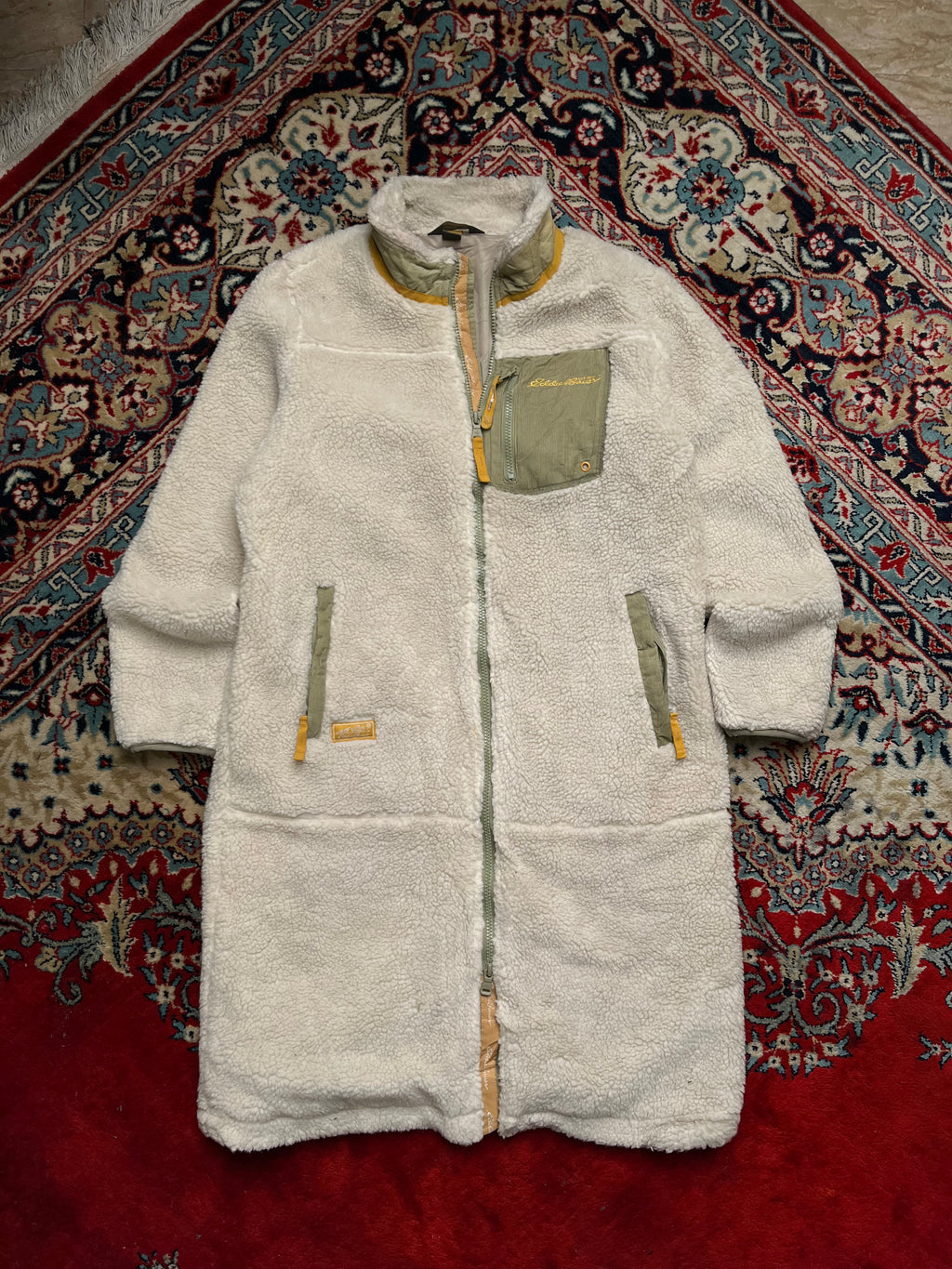 Eddie Bauer Long Sherpa Fleece Coat