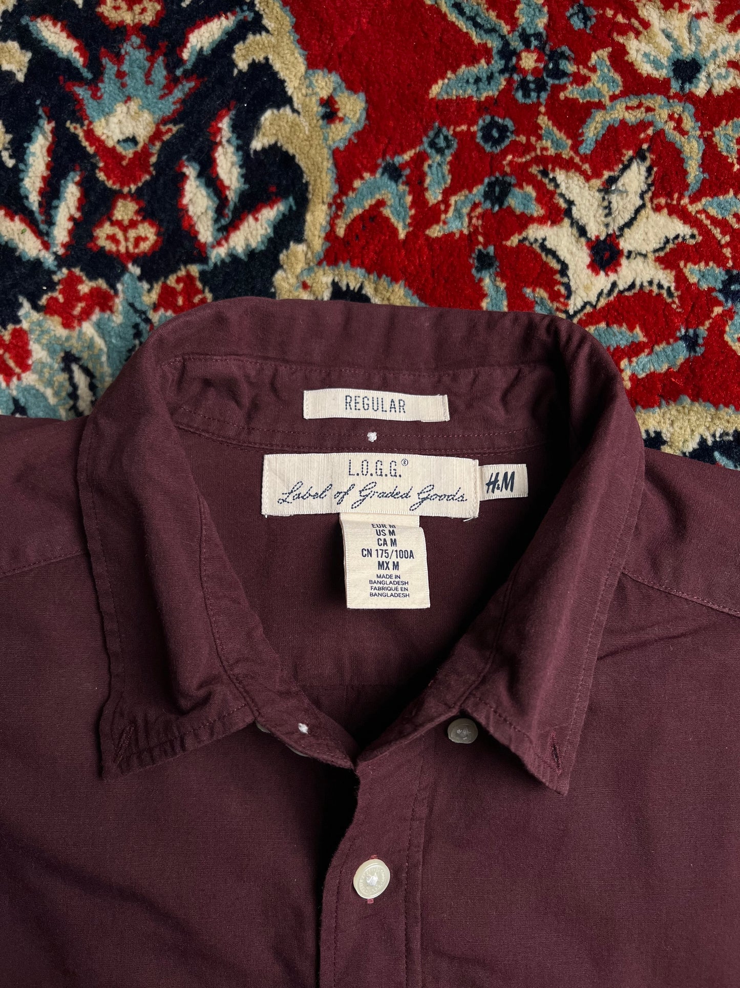 H&M LOGG CASUAL BUTTON DOWN SHIRT