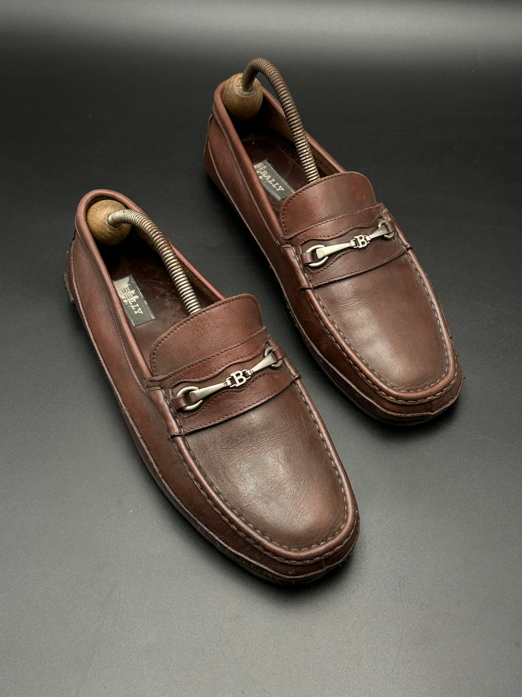 BALLY PURE LEATHER ITALIAN BIT DRIVING LOAFERS - EUR 43