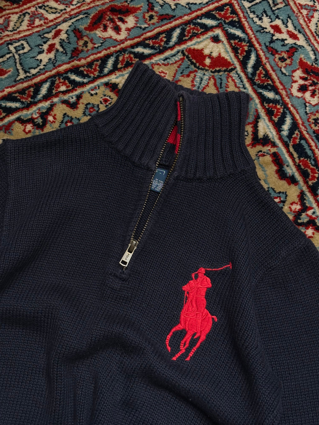 Polo ralph lauren vintage faded quarter zipper