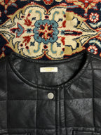 TOP ISSUE Leather Crew Neck Jacket