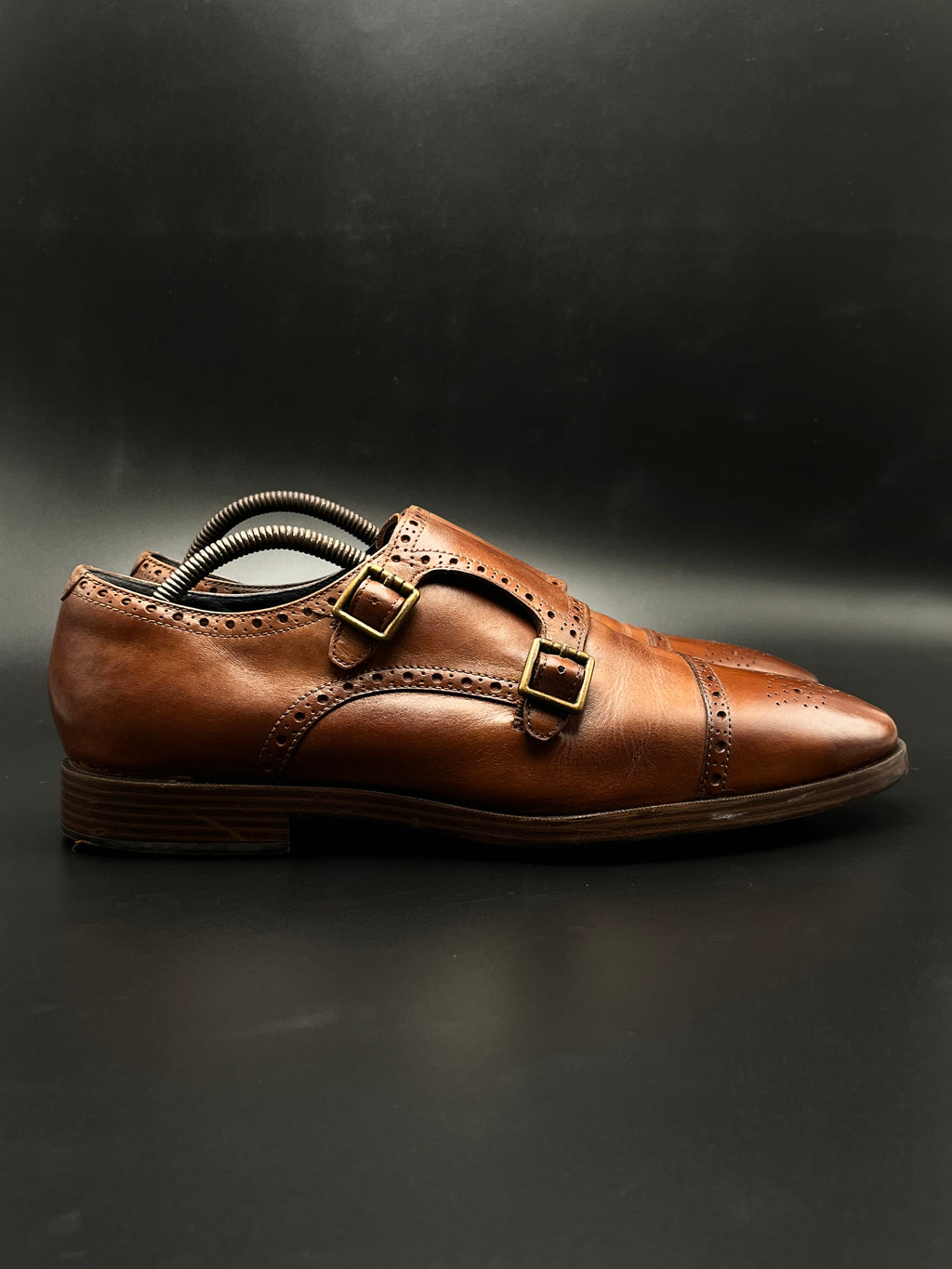Cole Haans Grandos Double Monk Strap Leather Shoes - 45
