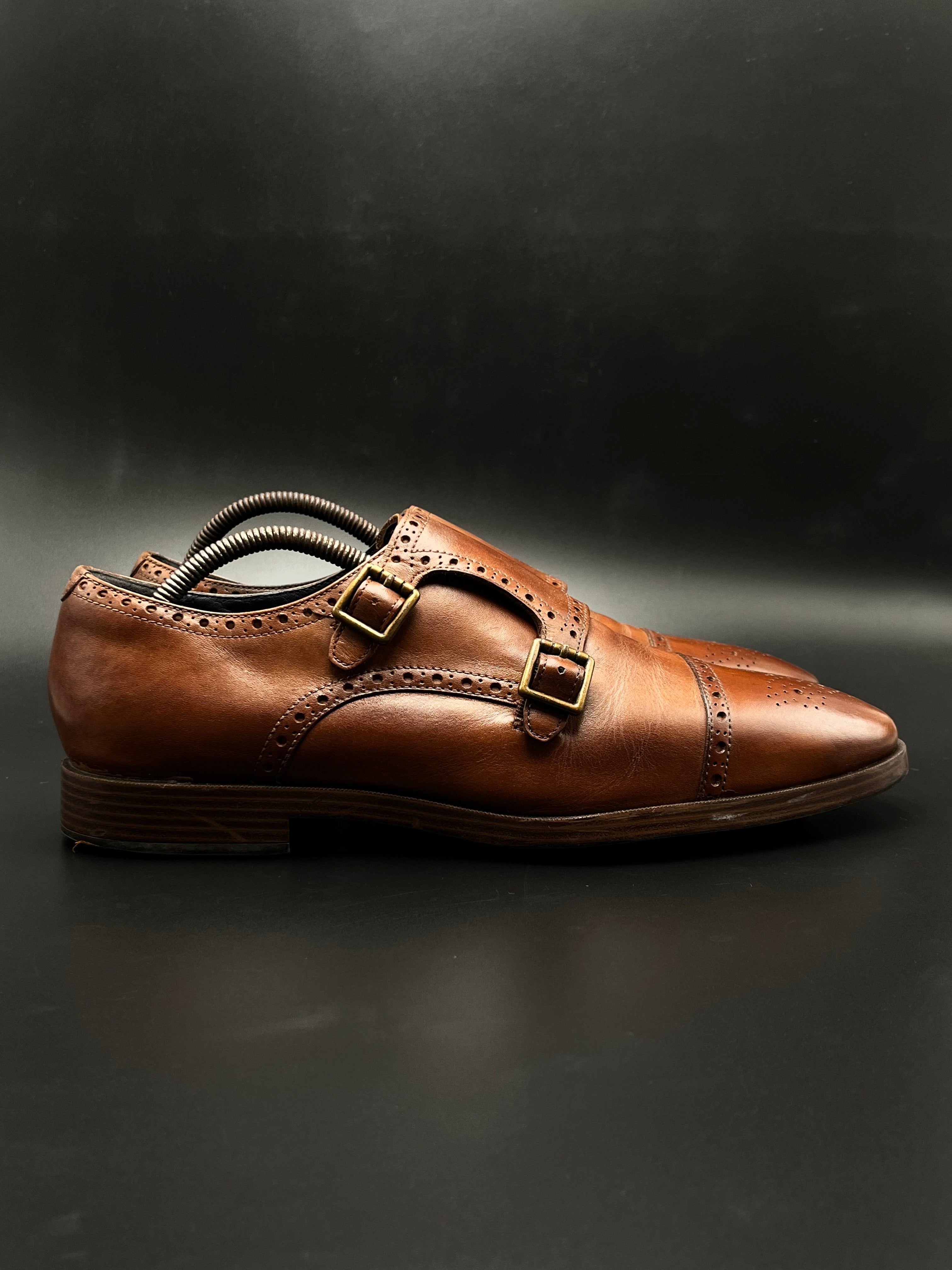 Cole Haans Grandos Double Monk Strap Leather Shoes - 45