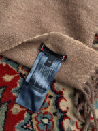 Tommy Hilfiger Brown Pure Wool Fringed Scarf