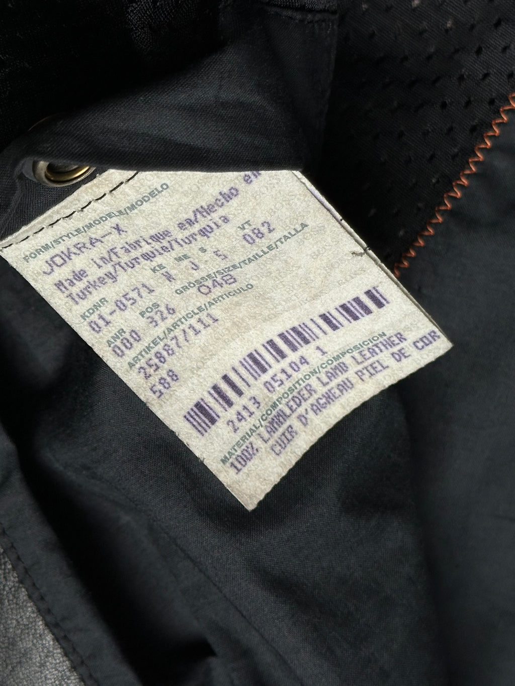 HUGO BOSS SLIM FIT LEATHER BIKER JACKET