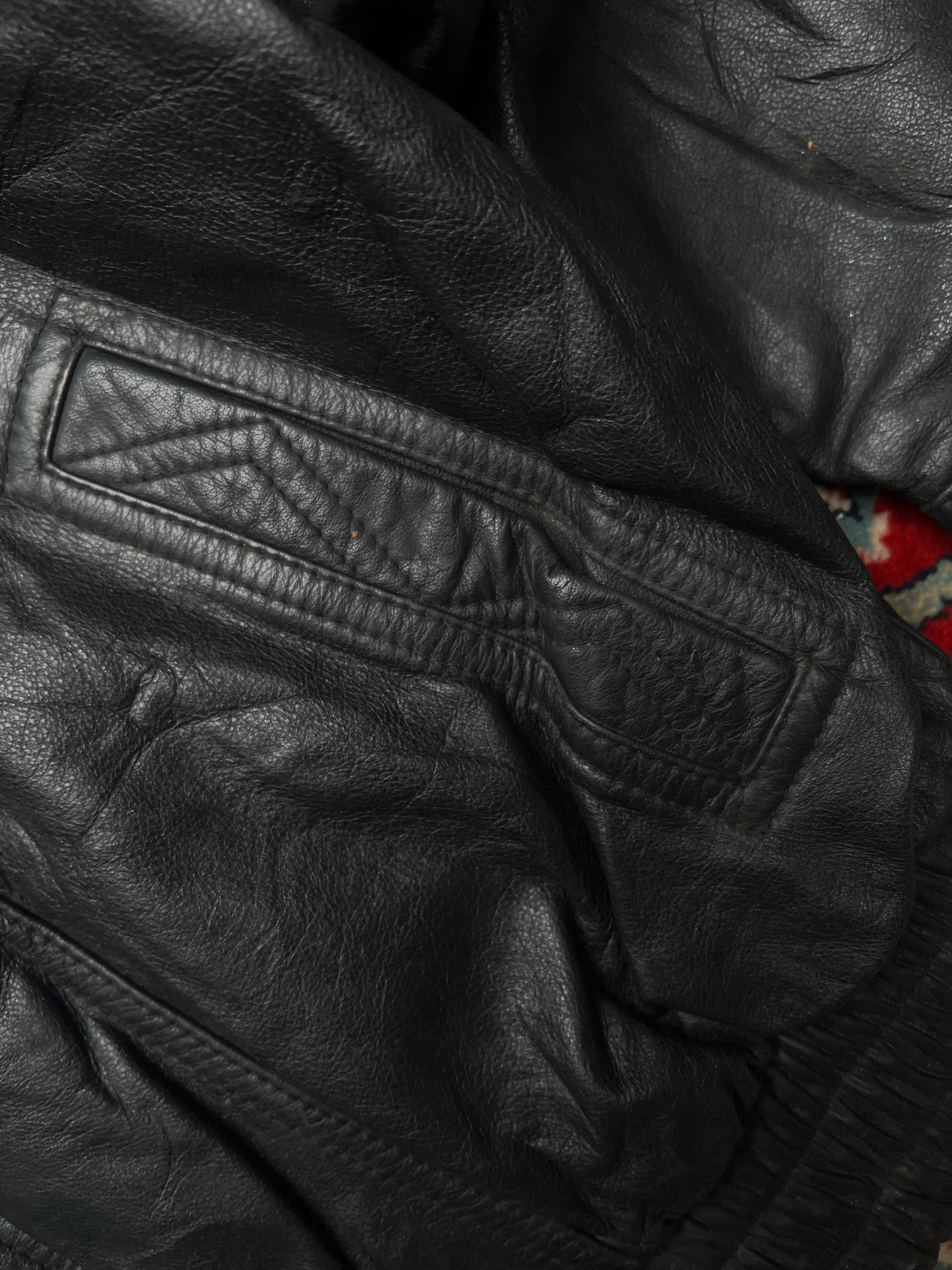 VINTAGE RELAXED FIT Leather Jacket