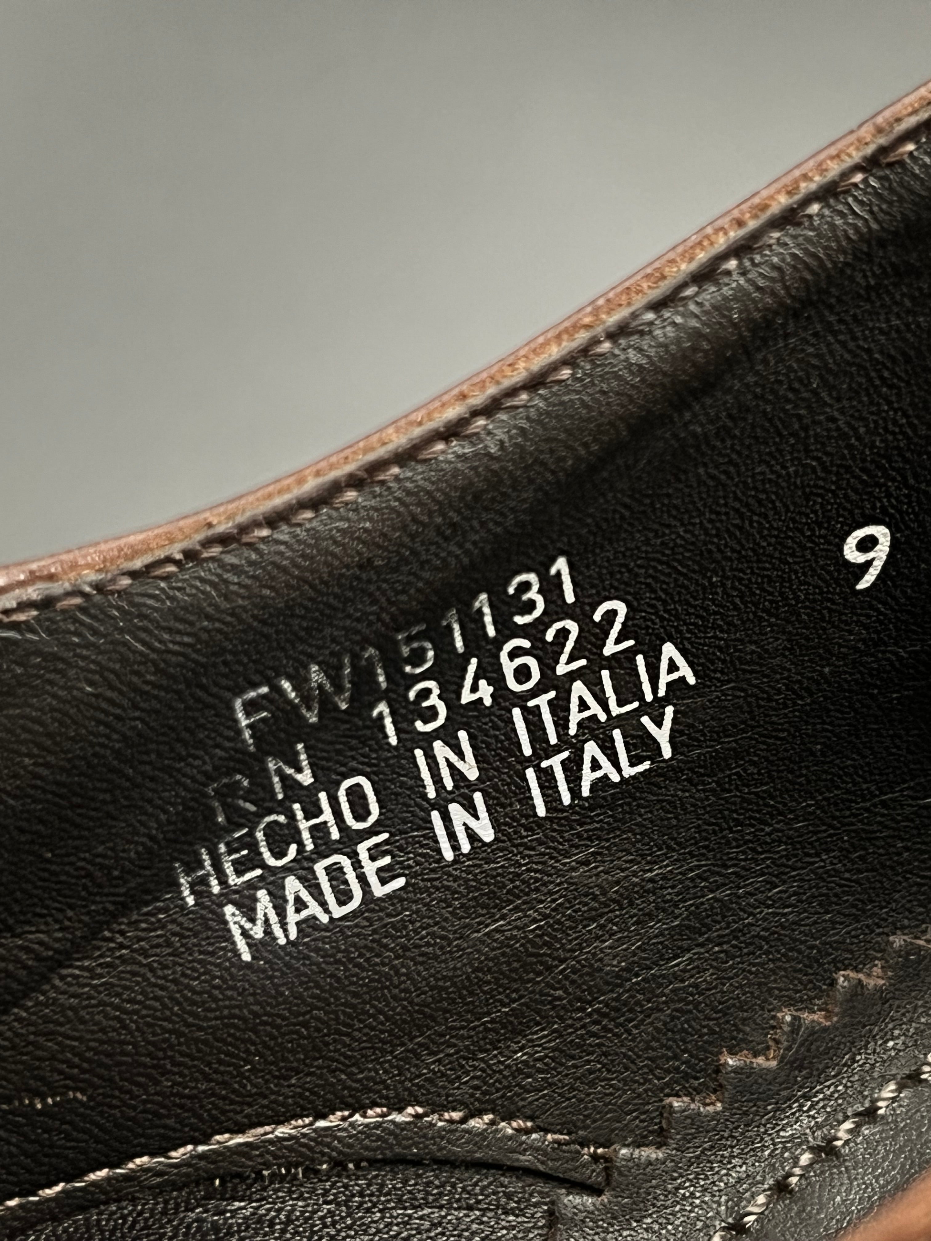 suit supply Double Monk Italian Made Leather Shoes - 42.5