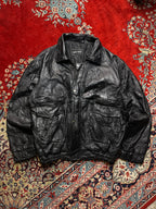 TLW Vintage Patchwork Leather Bomber Jacket