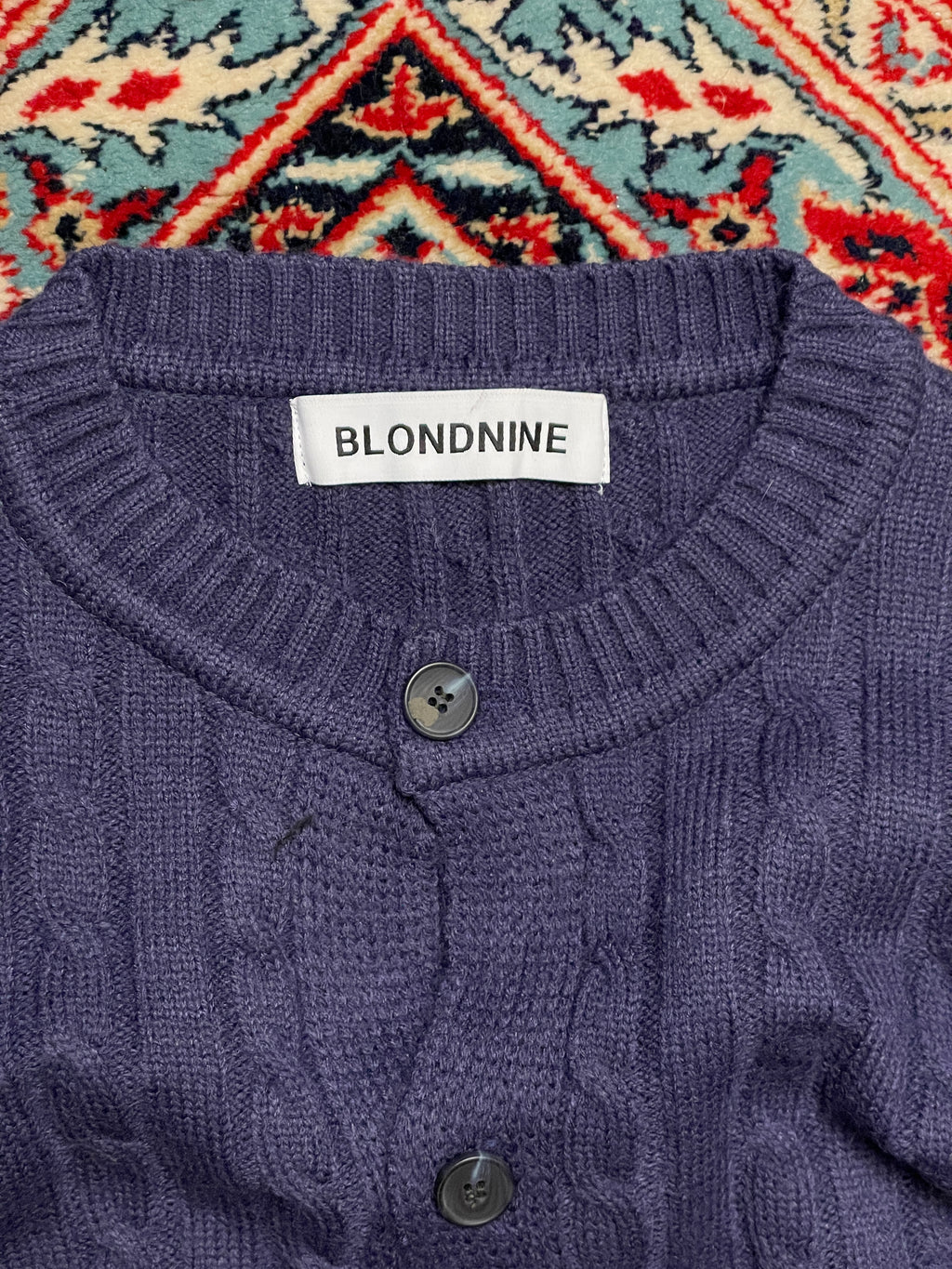 Blondnine Navy Cardigan Sweater