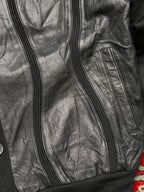 Crocodile VINTAGE LEATHER/WOOL RELAXED FIT CARDIGAN