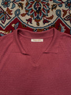 Aron Imani Open-Collar Knitted Polo TEE - L