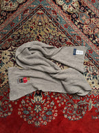 POLO RALPH LAUREN GREY CABLE KNIT SCARF