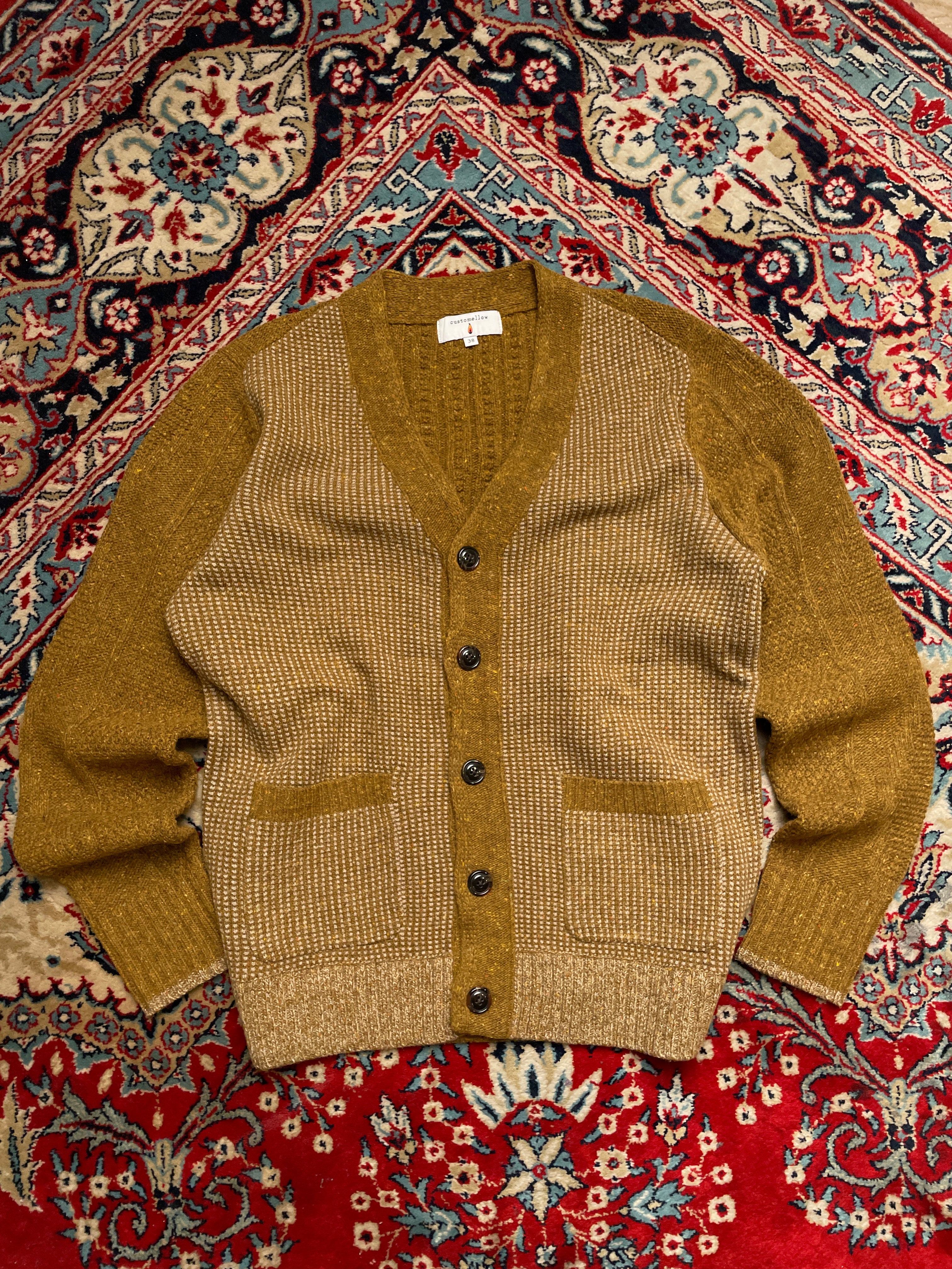 Cutomellow mustard wool cardigan