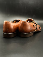 G.H. Bass Brown Monk Strap Leather Fisherman Sandals - 46