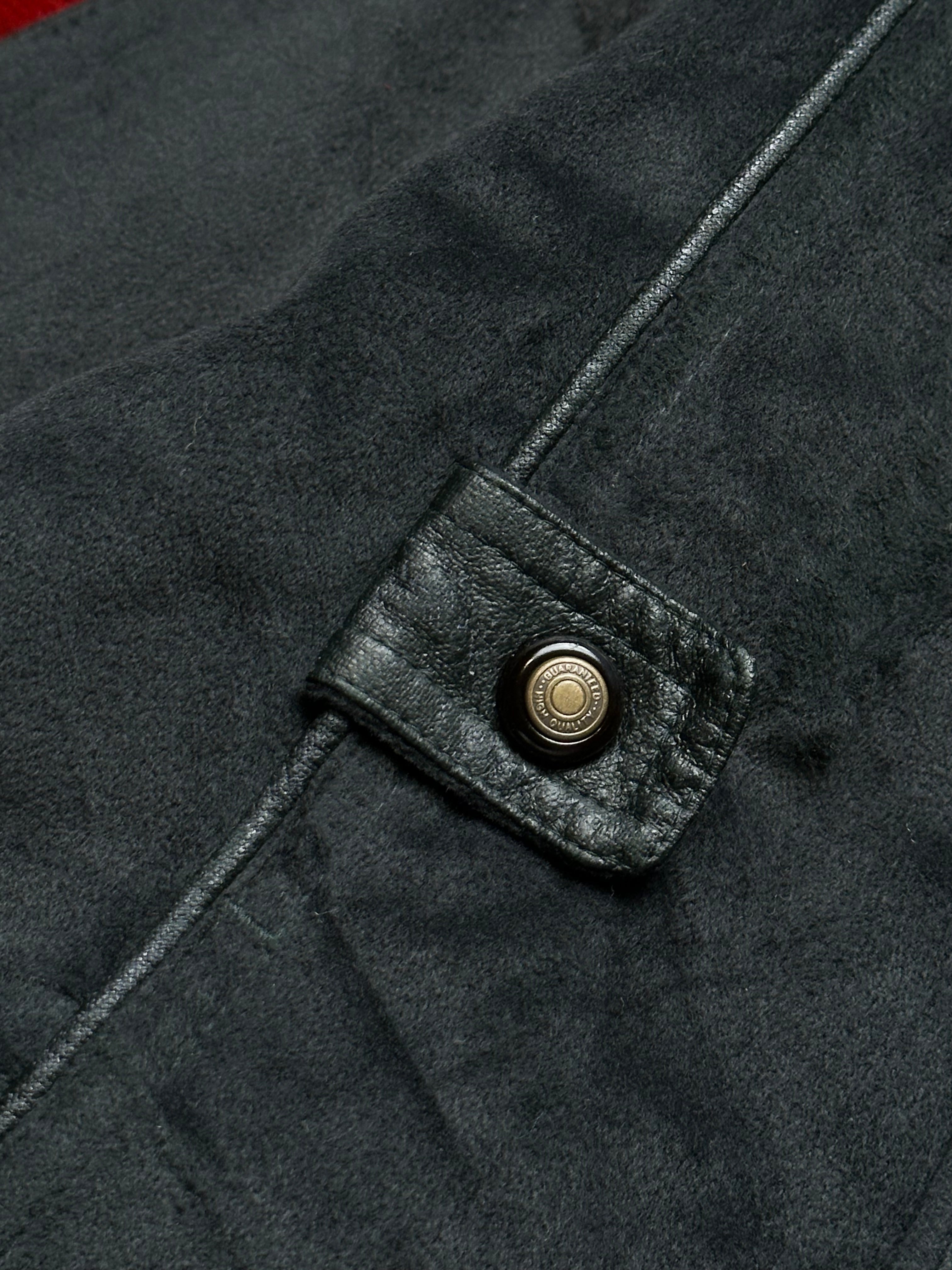 GAILY LIFE RELAXED BOXY SUEDE HARRINGTON JACKET