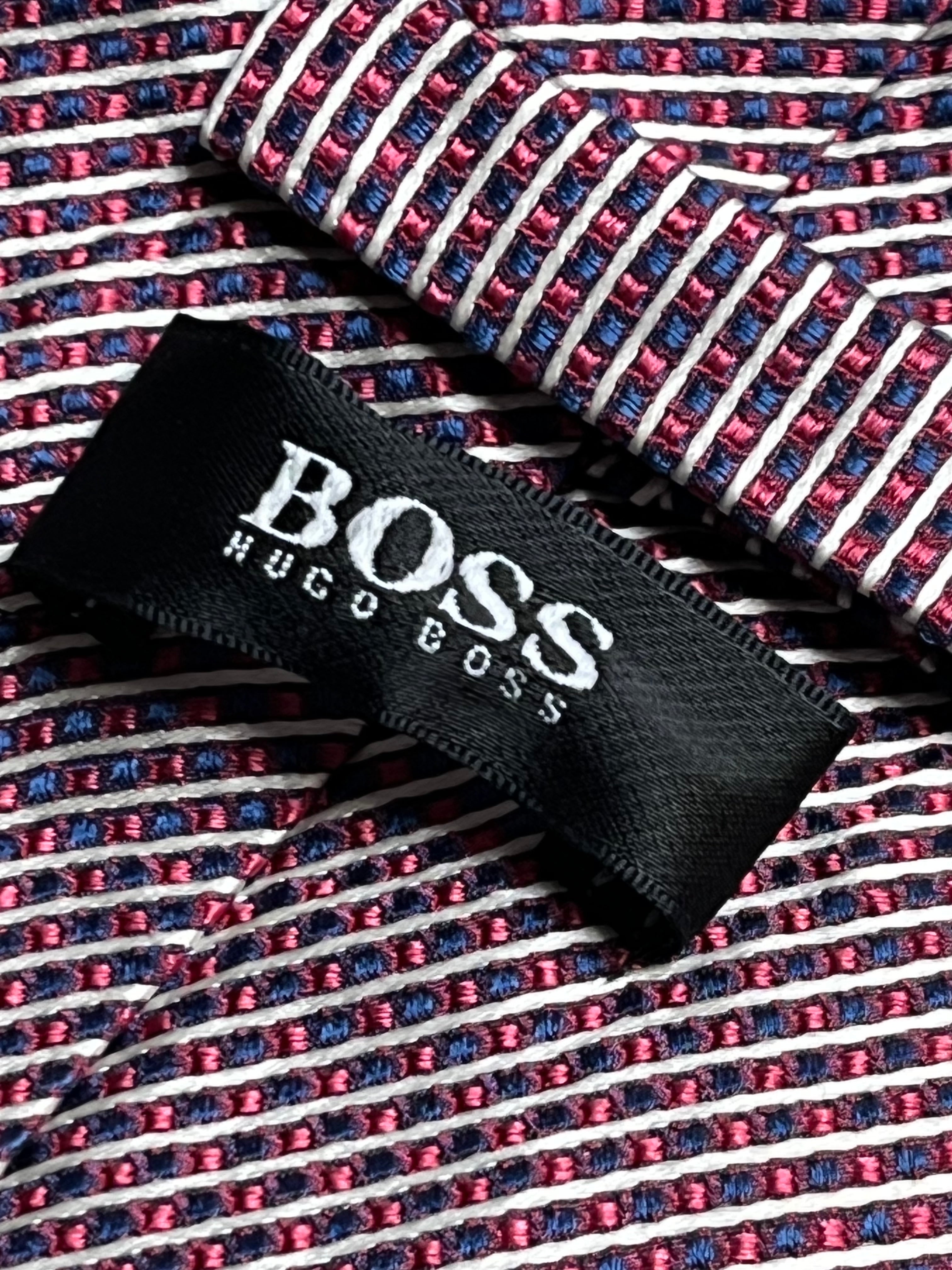 HUGO BOSS PURE SETA SILK TEXTURED TIE