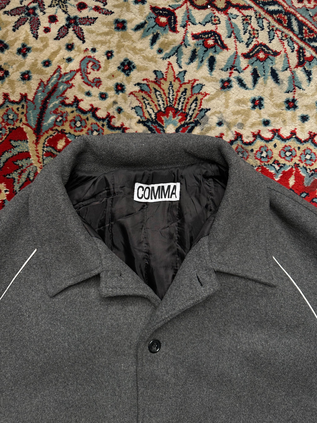 COMMA RELAXED CROPPED FIT WOOL JACKET