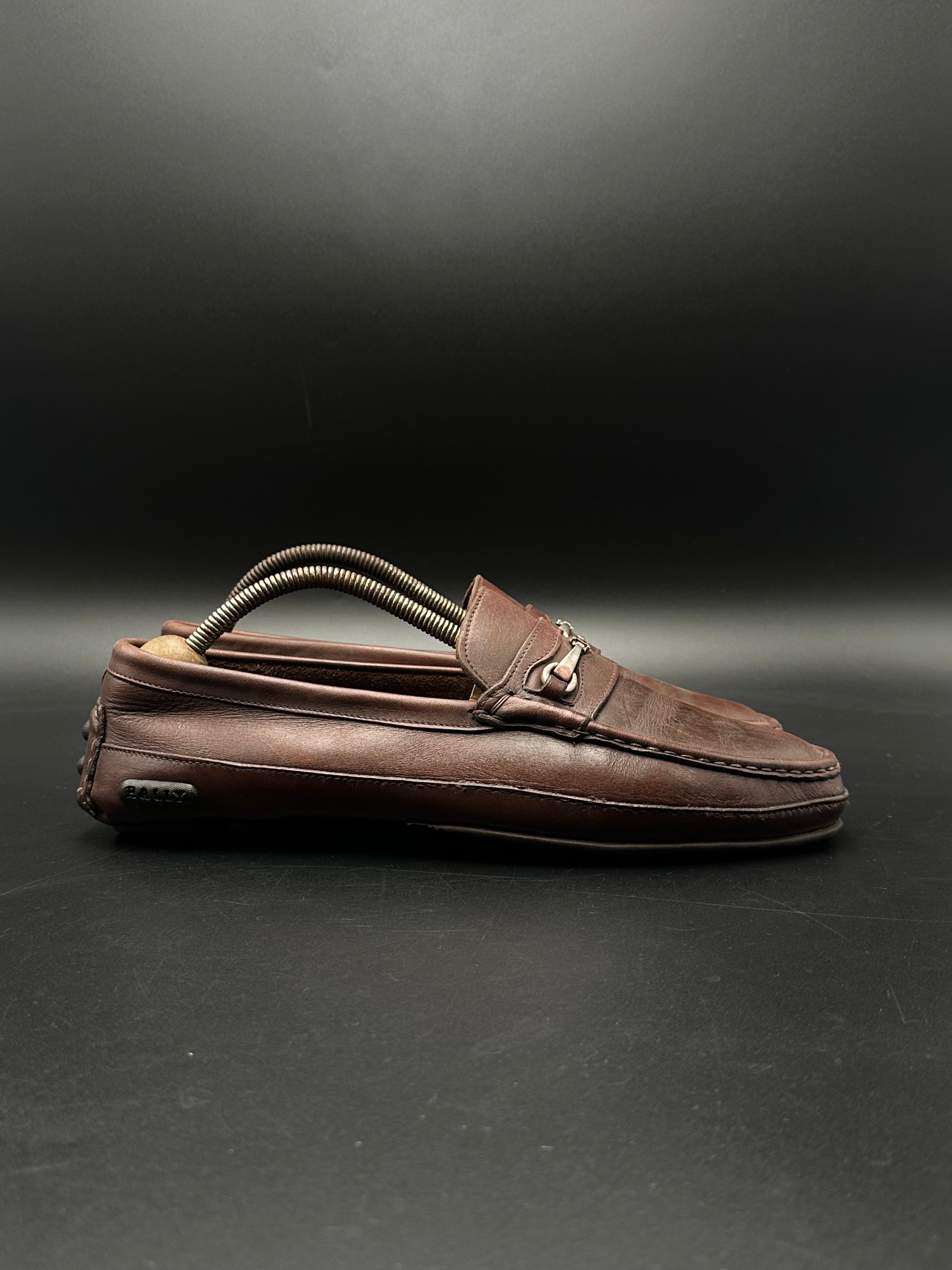 BALLY PURE LEATHER ITALIAN BIT DRIVING LOAFERS - EUR 43