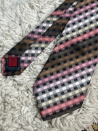 Paul Smith 100% Polyester Tie Multicolor Check Pattern Designer Necktie