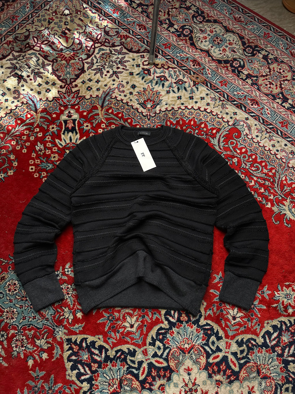 VINTAGE RELAXED FIT TEXTURED SWEATER